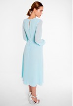 Сукня міді в кольорі аквамарин