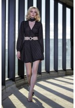 Сукня міні на запах із чокером