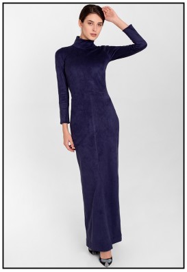 Довга сукня з екозамші